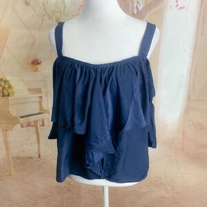 NEW Ramy Brook Delilah Off shoulder top In Navy